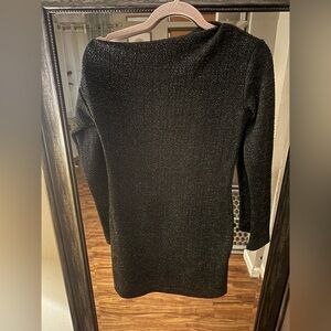 Zara Black and Silver Knit dress NWOT